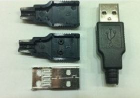 USB-ชายสามชิ้นเปลือกพลาสติก